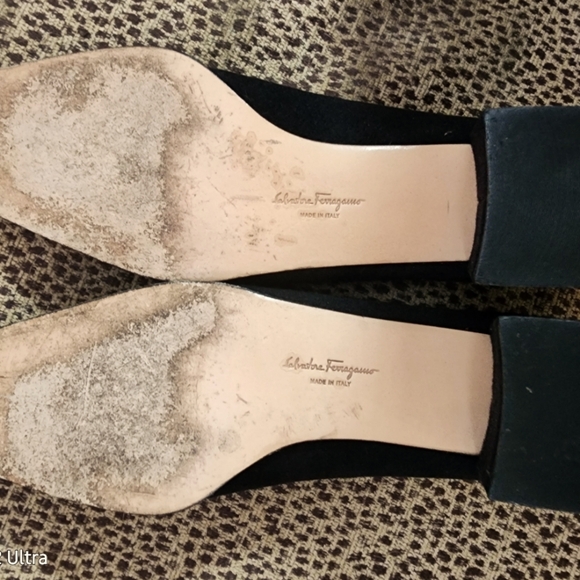 Ferragamo Suede Chunky Heels - Picture 9 of 9